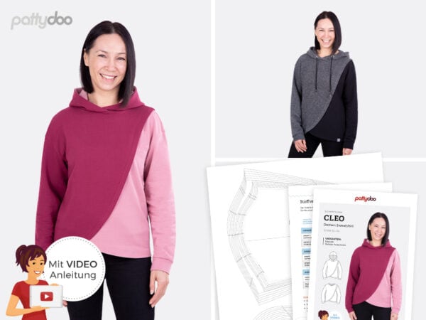 Schnittmuster CLEO Damenpullover 32-54