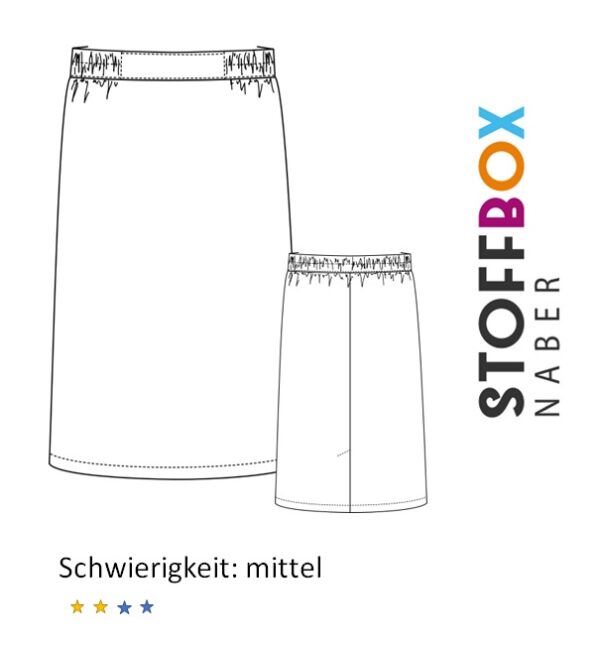 Exklusivschnitt ROSA Schlupfrock mit Gehschlitz 36-56